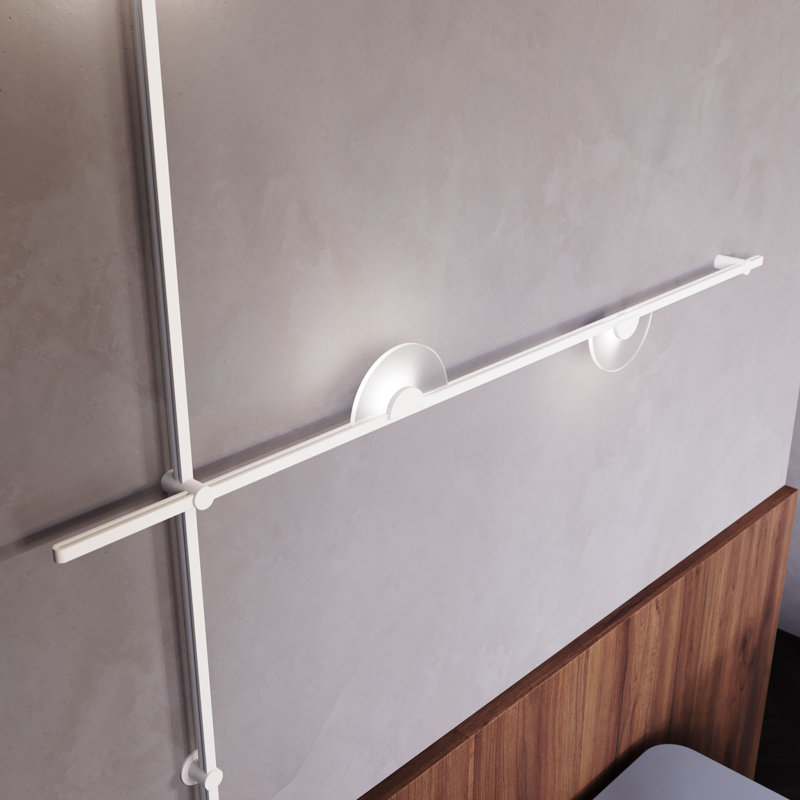 Suspenders LED Flush Mounted Sconce, Satin White