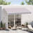 Patio Retractable Awning with Manual Crank, Exterior Sun Shade-112161300-112161303