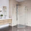 Cabine de douche à charnière sans cadre avec verre transparent 3/8 de l 46 po x P 46 po x H 73 po Gemini-50962123