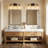 Nayomee Dimmable Black/Brass Rectangle Vanity Light-360895737