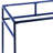 Rectangular Desk With Blue And Supply Container Writing Robust Shelf