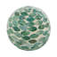 Ensemble de 3 boules décoratives Sunny, détails de coquille de Capiz, céramique verte 12 po
