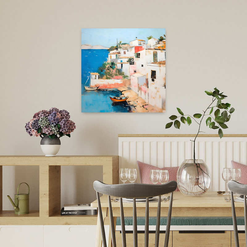 Paysage côtier méditerranéen, 18" H x 18" W