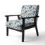 Scandinavian Simplicity Paisley Pattern - Upholstered Bohemian & Eclectic Accent Arm Chair