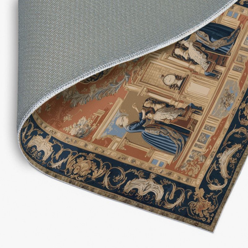 Tapis d'intérieur et d'extérieur brun français, Rectangulaire 2 pi x 3 pi