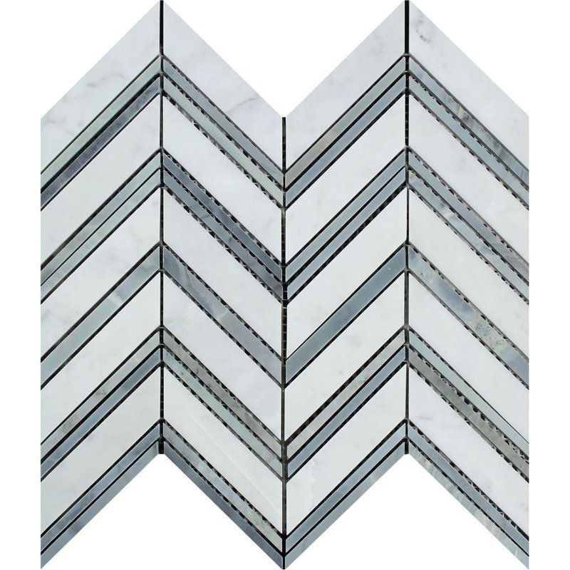 Marble Chevron Mosaic Wall & Floor Tile