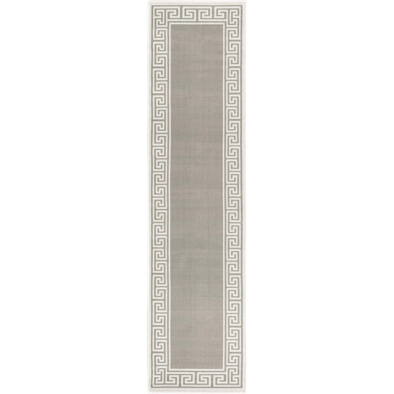 Tapis intérieur / extérieur gris Aminia, Tapis de couloir 2 pi x 8 pi