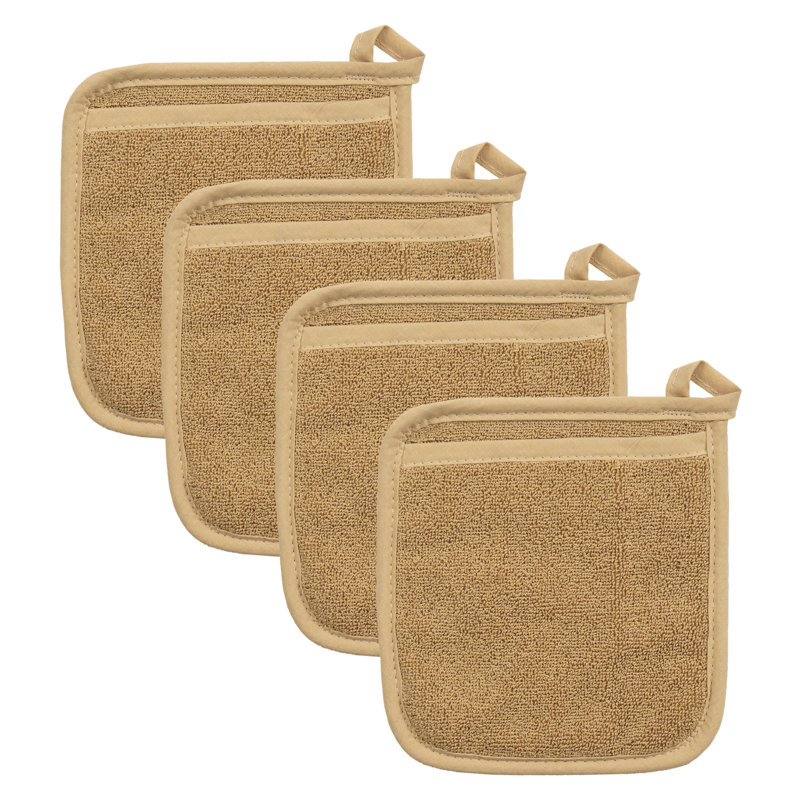 RITZ Cotton Potholder Set, Straw