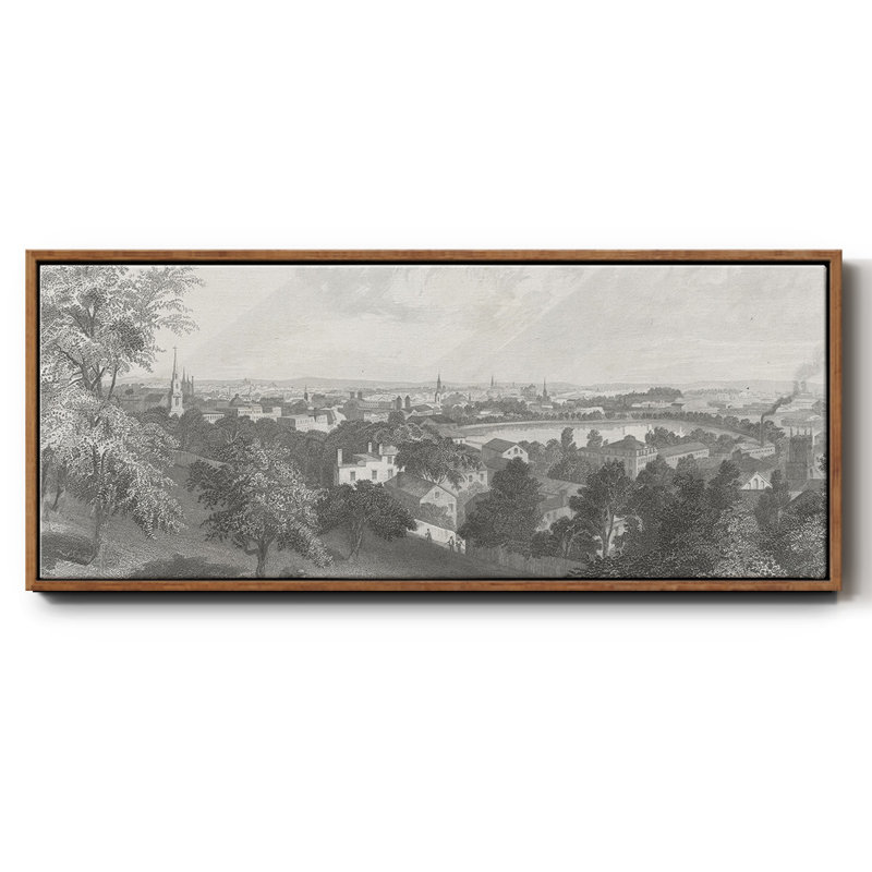 Ville de Providence, H 20 po x l 50 po x P 1,5 po, Noyer
