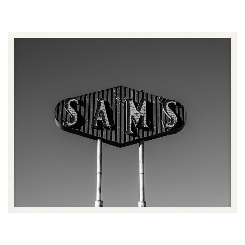 Sams Print by Burgess, Andy, White Single Picture Framed, 29'' H x 36'' W