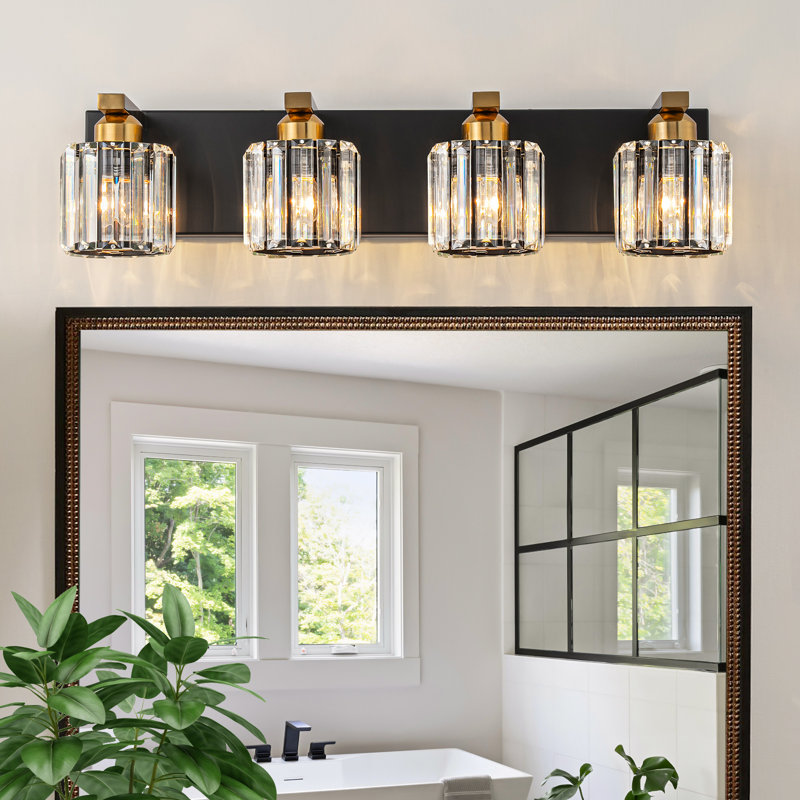 3/4Light Dimmable Vanity Light, Gold, 4