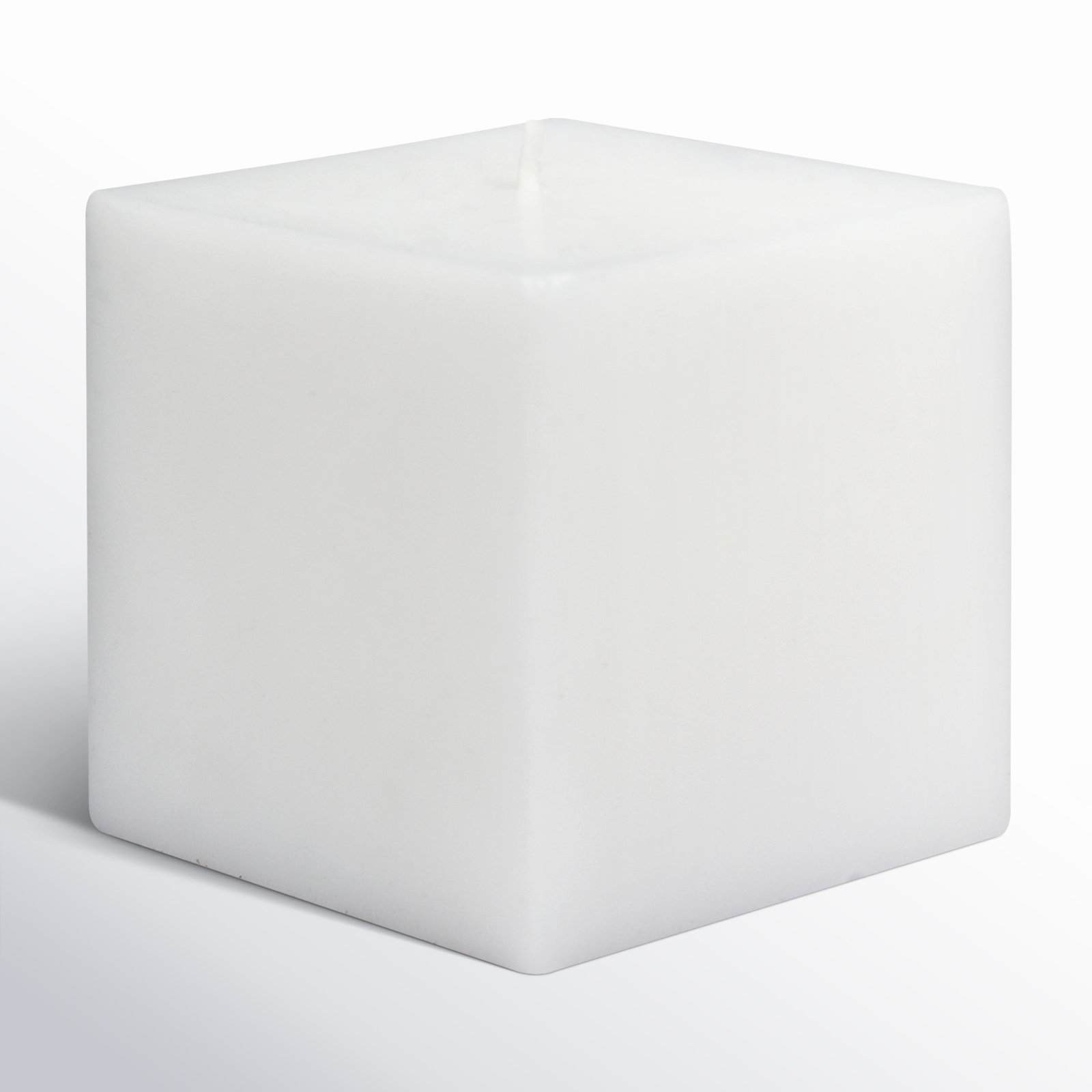 Square Pillar Candle, White, 3" H x 3" W x 3" D, 1 Candle
