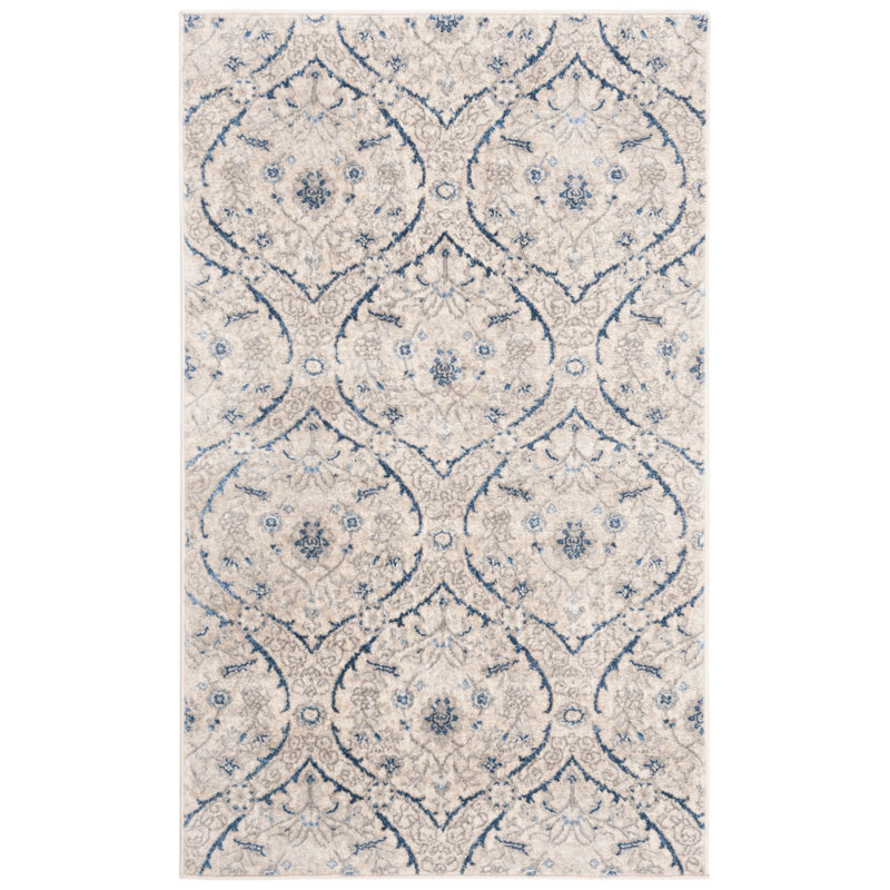 Tapis gris clair Avira Ikat, Rectangle 3 pi x 5 pi