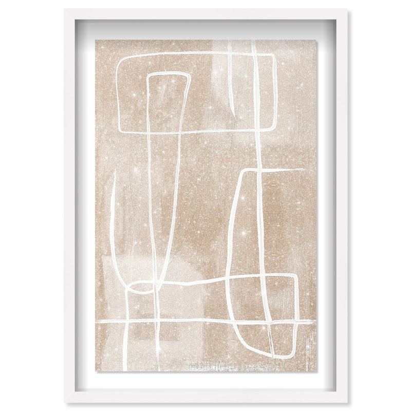Markings in the Dirt I Shadowbox Abstract Print by Oliver Gal, Black Frame, 10 x 15, 37.5"H x 25.5"W, White Frame