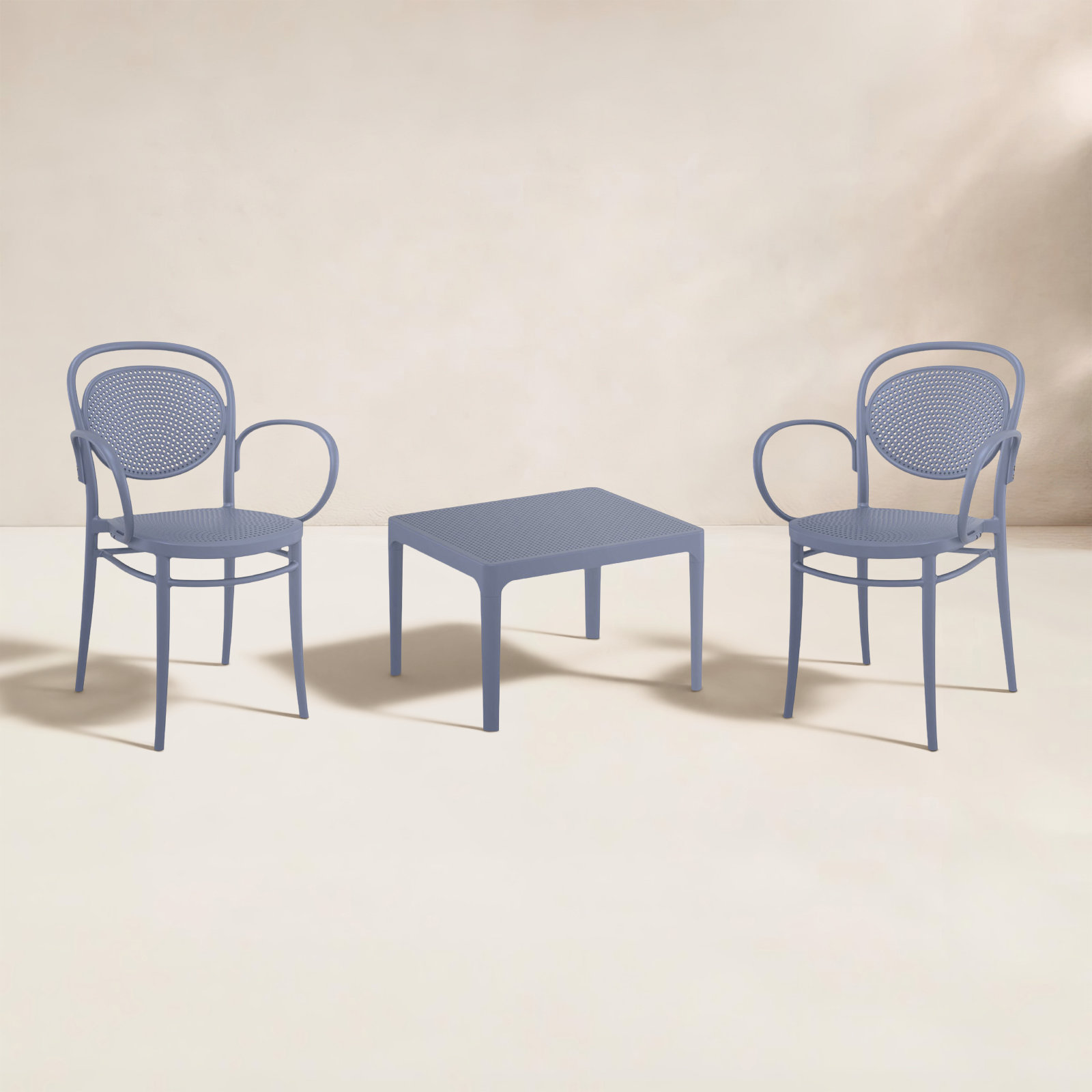 Farrah 2-Person Patio Seating Group, Dark Gray