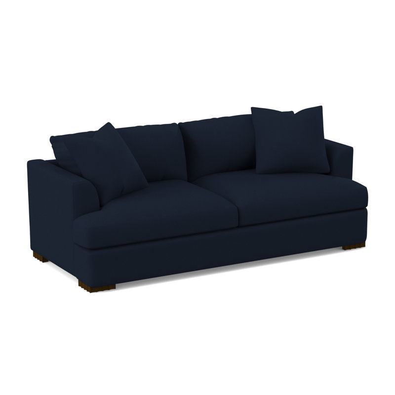 Lucia Sofa, American Walnut, Margaret Ebony Polyester Blend
