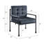 Fauteuil d'appoint en velours gris, mousse D20, 35 po Largeur de l'emballage, coussin de dossier confortable en mousse à mémoire de forme, 27,22 lb Poids
