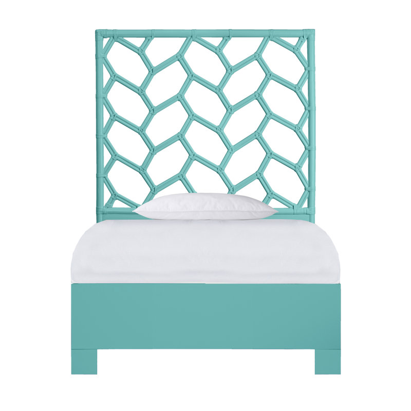 Lit plateforme Silas, Turquoise, Simple extra long