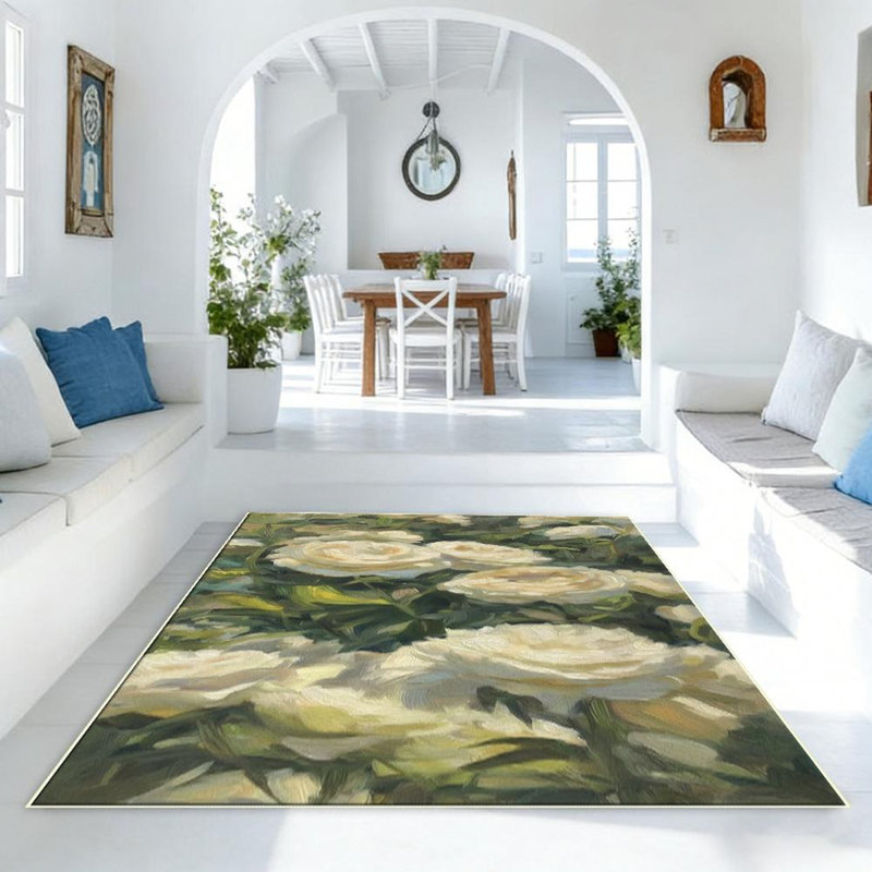 Impressionist Style Area Rug, Soft And Lightweight, Suitable For All Seasons, Easy To Maintain And Easy To Clean, Machine Washable Carpet Floor Mat, Suitable For Living Room, Bedroom, Dining Room, Hallway, Balcony, Room Decor, Home Decor, Outdoor Decor