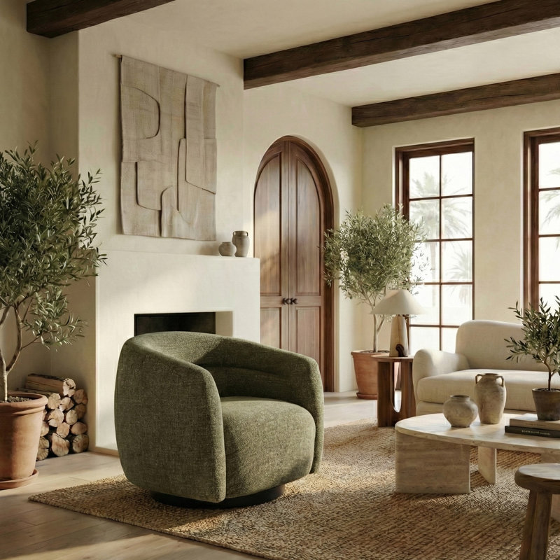 Chaise pivotante Kellybryn, Vert olive