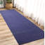 Tapis de couloir uni lavable antidérapant à poils courts de couleur marine-920023023