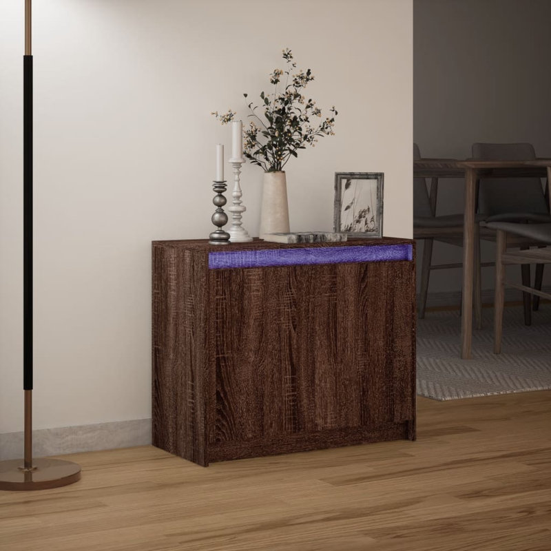 Shandale 72 cm W Sideboard, Brown Oak