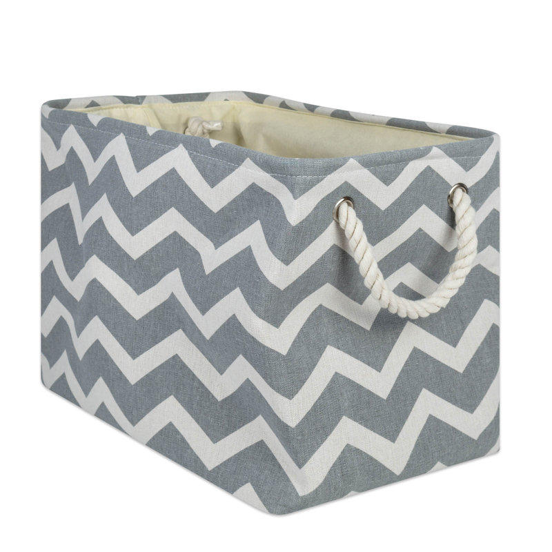 Bac en tissu Elenore, H 12 po x l 10 po x P 16 po, Gris