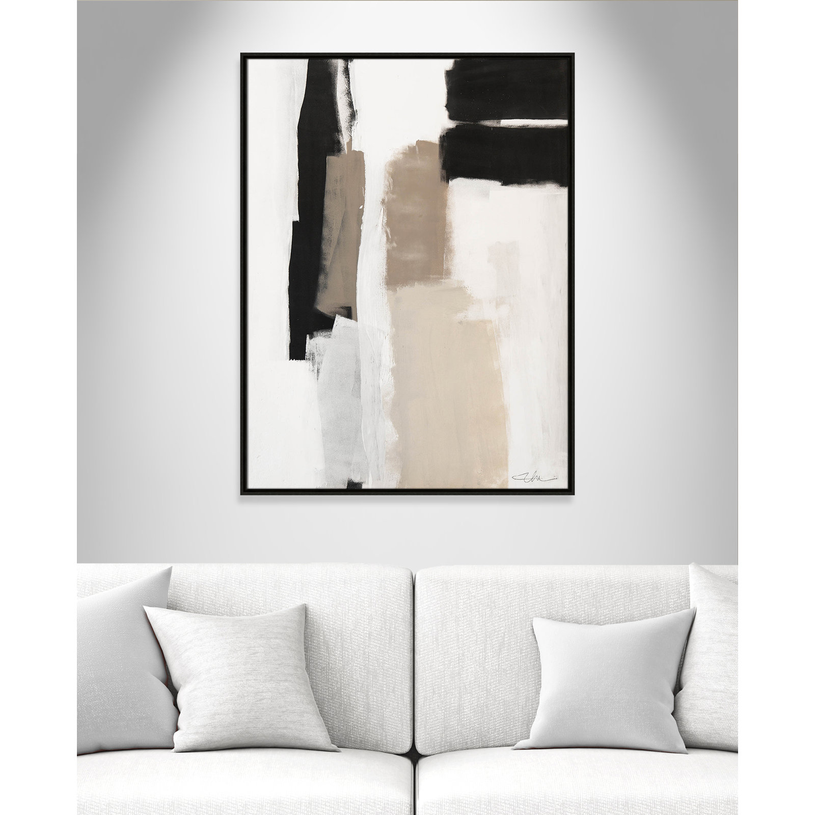 Calvin "Earth Scapes II" Print, No Mat, 41.5" H x 31.5" W x 2" D, Espresso Floater Framed