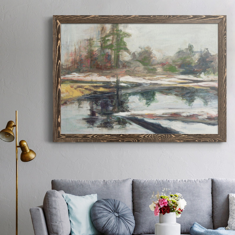 «Quiet Reflection», reproduction sur toile encadrée, Cadre noyer, H 23 po x l 32 po x P 1 po