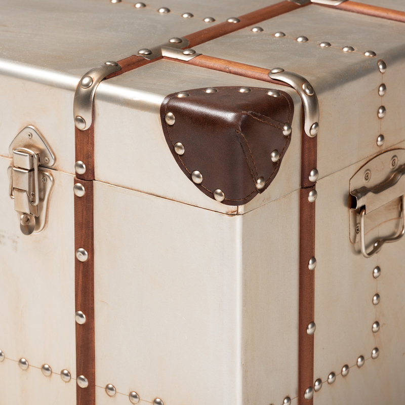 Kristhel Bechet French Industrial Metal Storage Trunk