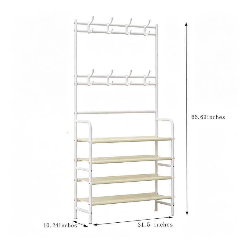 Freestanding 8 - Hook, White
