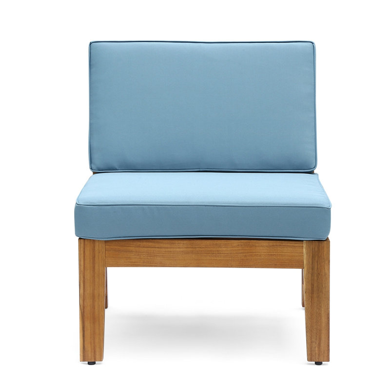 Ensemble de canapés modulaires en bois 8 places ACACIA, Bleu