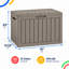 Boîte de livraison verrouillable de 55 gallons pour l'extérieur, coffre de rangement extérieur en résine résistant aux intempéries avec couvercle pour porche, porte d'entrée, patio et trottoir-129993031