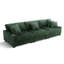 3 - Piece Upholstered Faux Rabbit Fur Flannel Modular Sectional Sofa with Armrests & Throw Pillows-2104535856