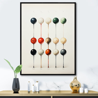 Palaichori Minimalism Golf Tees IV - Golf Framed Wall Art
