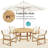 4 - Person Round Outdoor Dining Set With Cushions