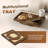 Couch Cup Holder Tray, 3 In 1 Large 15.36"X9.85" Walnut Sofa Arm Clip On Tray Table With 360°Rotated Phone Holder On Armrest, Drink Holder For Arm Rest Eating And Drink, Armrest Trays For Couch