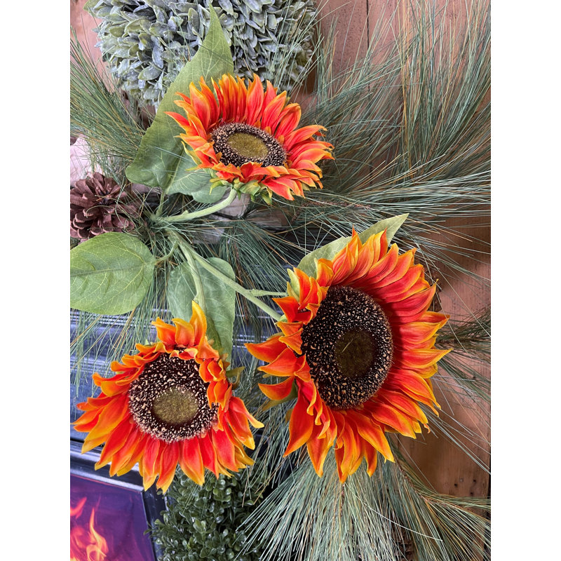 Tige de tournesol artificielle, Orange