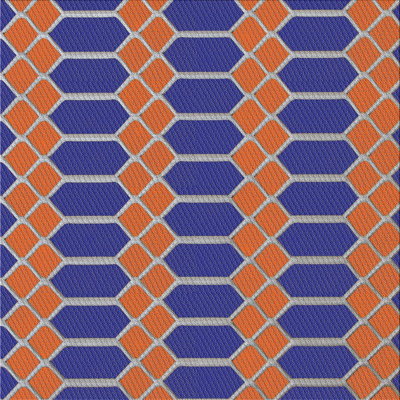 Tapis orange / bleu Katy