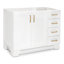 ARIEL TAYLOR 42 IN. LEFT OFFSET SINGLE SINK BASE CABINET IN GREY