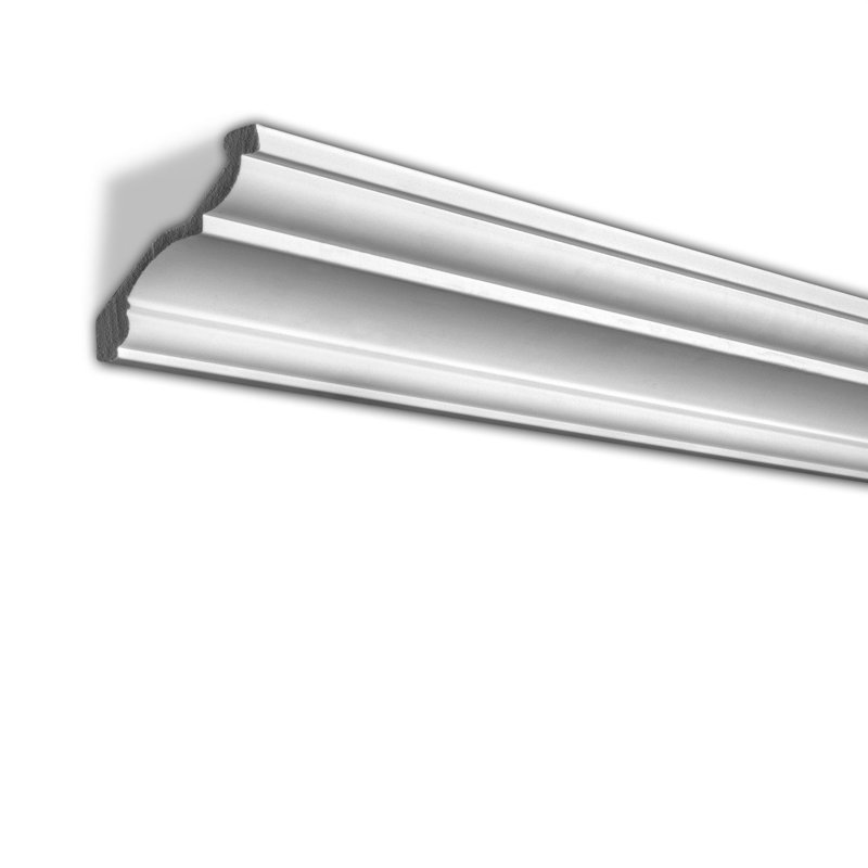 White Polystyrene Crown Moulding Set, 96 Inches