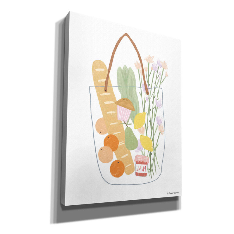 «Summer commercial» par Rachel Nieman - reproduction d'art sur toile tendue, H 16 po x l 12 po x P 0,75 po