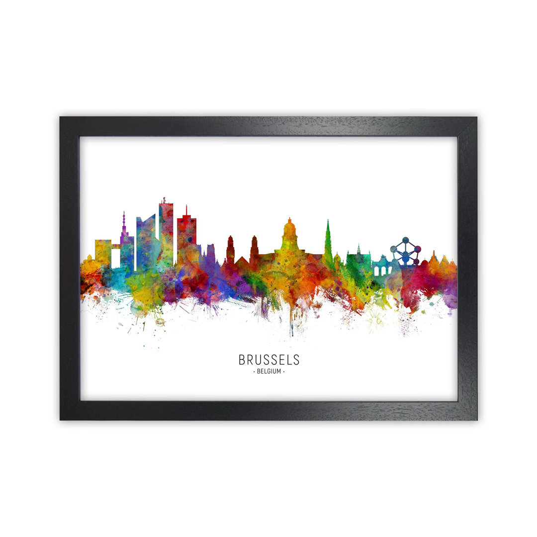 Brussels Belgium Skyline by Michael Tompsett - Print