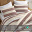 Ensemble de literie confortable 3 pièces, texture polyester, motif terre cuite pour la maison