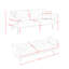 Canapé-lit pliable en velours gris de 72 pouces, style rétro américain, pour petits salons en velours, multi-fonctionnels