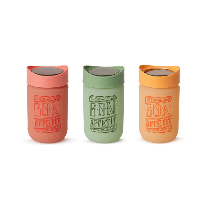 Ensemble de pots (3 pièces), H 4,3 po x l 3,1 po x P 3,5 po
