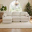 Canapé surdimensionné en chenille en L avec repose-pieds, assise profonde et conception modulaire-126539454