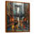 Toile avec cadre flottant brun
