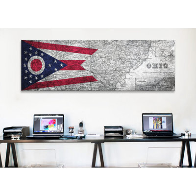 «Flags Ohio», impression panoramique sur toile