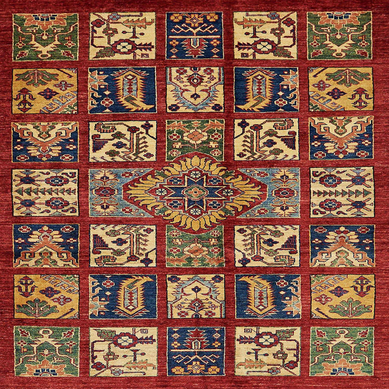 Tapis abstrait moderne 608, Carré 4 pi